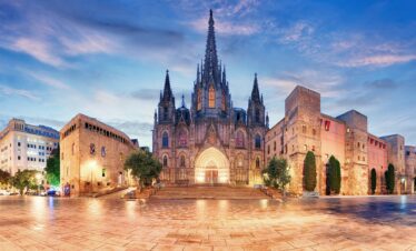 Cathedral of the Holy Cross and Saint Eulalia in Barcelona, Spain