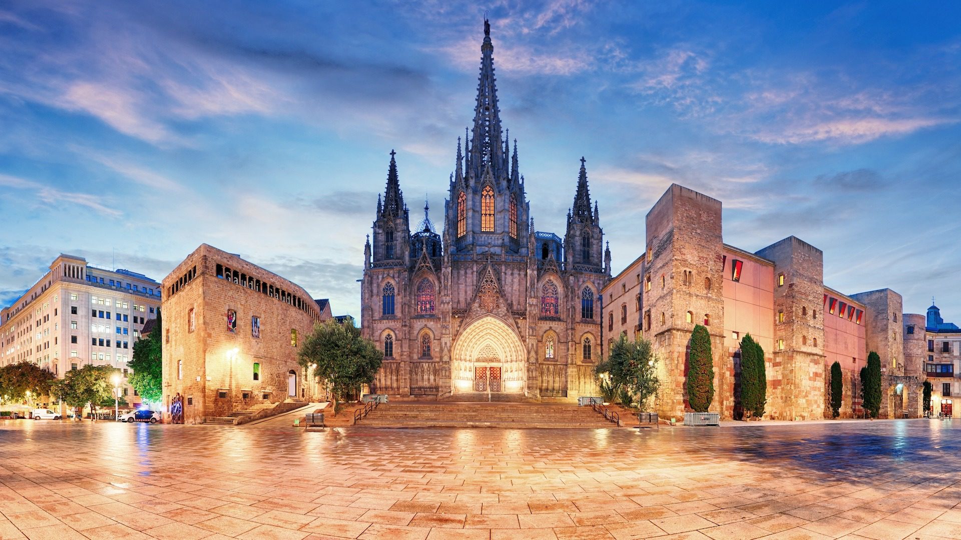 Cathedral of the Holy Cross and Saint Eulalia in Barcelona, Spain