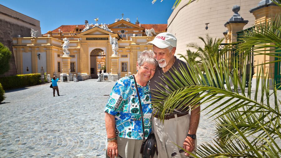 Couple Exploring Danube Valley and Melk Abbey in Austria