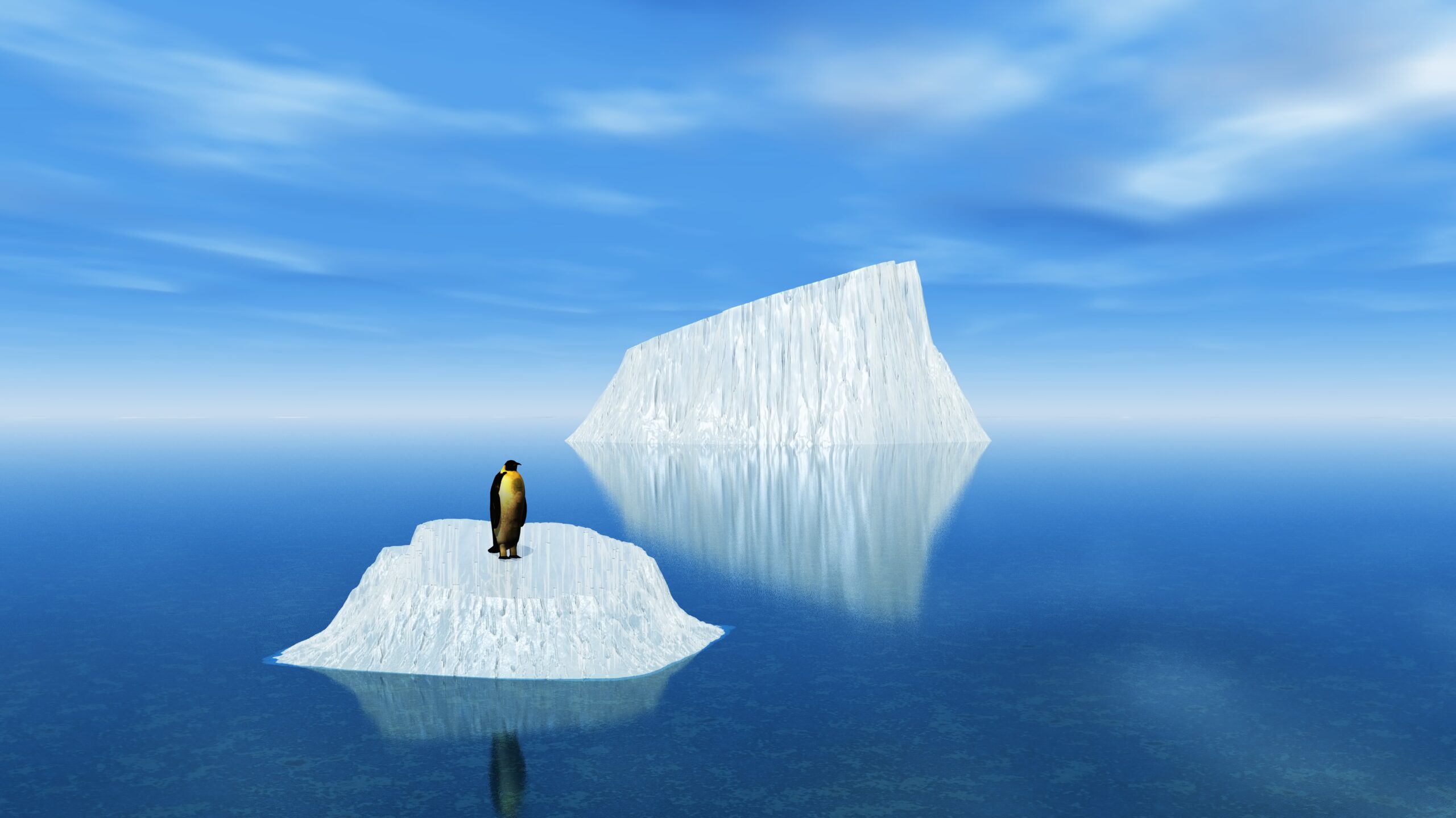 Penguin Standing on an Iceberg during Antarctica Expedition Cruise