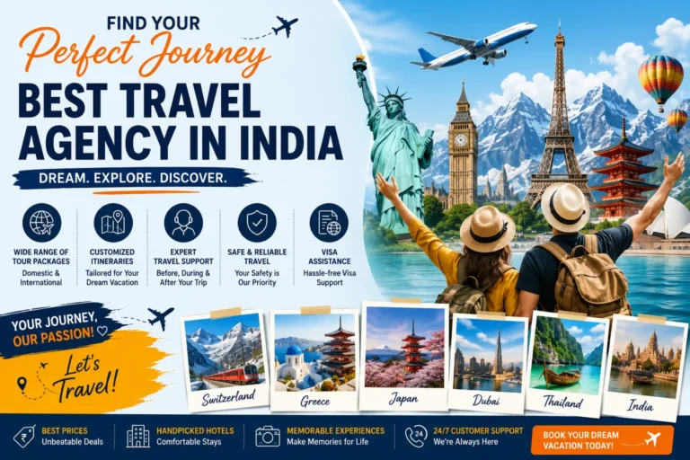 Best Travel Agency in India offering customized domestic and international tour packages with Seagull Holidays