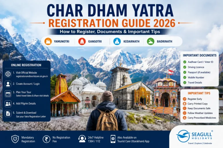 Char Dham Yatra Registration 2026 guide with Kedarnath, Badrinath, Gangotri and Yamunotri